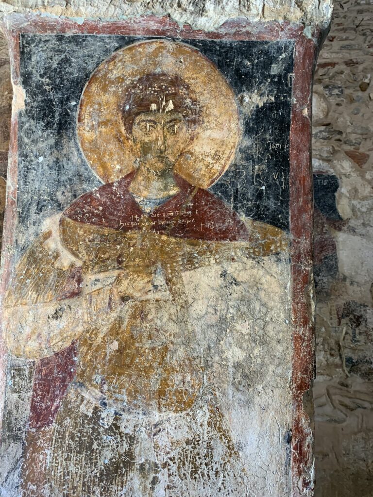 Byzantine frescoes in Fodele Church with eyes removed by Ottomans 2